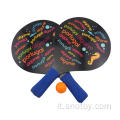 Set di racchet da tennis in legno di logo personalizzato